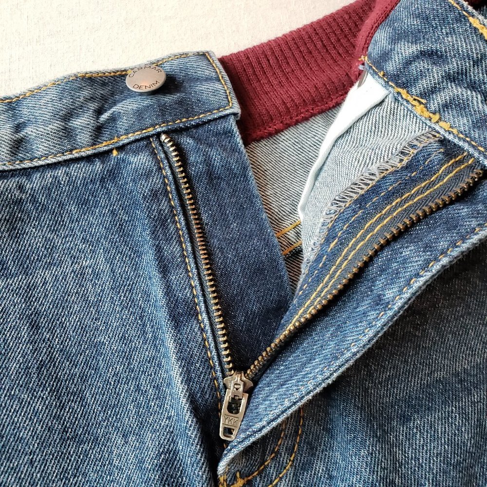 NWT Carmar Jean Denim Skirt elastic waist size 27 - Picture 5 of 8
